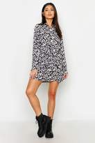 Thumbnail for your product : boohoo Wrap Front Tie Waist Shift Dress