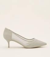Grey Kitten Heel Shoes - ShopStyle UK