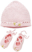 Thumbnail for your product : Elegant Baby Infant's Two-Piece Crochet Hat & Lace-Up Ballerina Flats Set