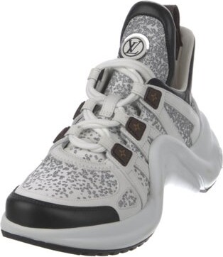 Louis Vuitton Leather Colorblock Pattern Chunky Sneakers - Black