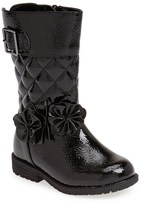 Thumbnail for your product : Flowers by Zoe 'Perry' Quilted Harness Boot (Walker & Toddler)