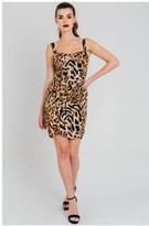 Thumbnail for your product : Pretty Darling Leopard Print Ruched Strappy Bodycon Dress
