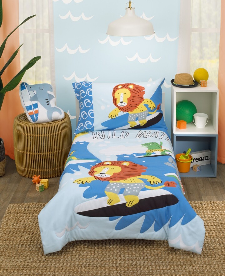 Adventure Surfing Animals, Lion King Toddler Bed Sheets