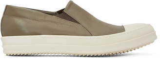 Rick Owens Taupe Boat Slip-On Sneakers