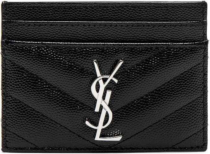 Saint Laurent Monogramme Credit Card Case in Black