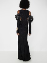 Thumbnail for your product : Rosie Assoulin Fruit-Jacquard Cut-Out Maxi Dress