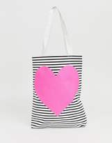 Thumbnail for your product : ban.do Ban Do Canvas Neon Heart Tote Bag