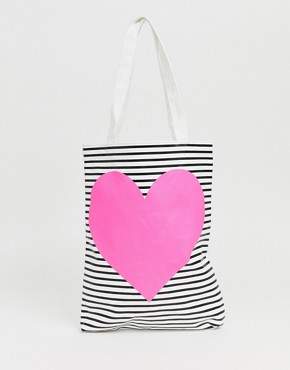 ban.do Ban Do Canvas Neon Heart Tote Bag