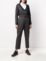 Thumbnail for your product : Brunello Cucinelli Metallic Fine-Knit Sheer Jumper