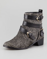 Thumbnail for your product : Derek Lam 10 Crosby Colleen Printed Calf Hair Boot, Black/White