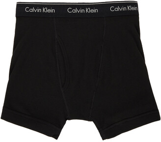 Calvin Klein Underwear Three-Pack Black Cotton Boxer Briefs