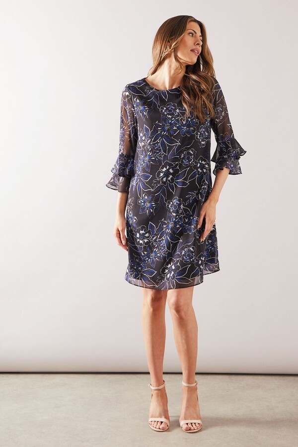 Ladies Dresses Wallis Blue Shift Dress Buy Wallis Lace Chiffon