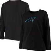 Thumbnail for your product : Fanatics Women's Plus Size Black Carolina Panthers Primary Logo Long Sleeve T-shirt