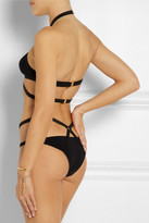 Thumbnail for your product : Agent Provocateur Shelby metallic-trimmed bikini top
