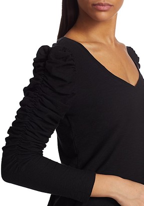 Nation Ltd. Kristen Slim-Fit Ruched Long-Sleeve T-Shirt