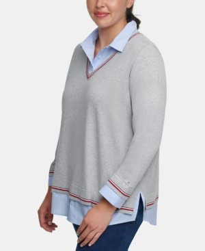tommy hilfiger collared sweater