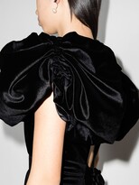 Thumbnail for your product : Rotate by Birger Christensen Noon puff-sleeve velvet-effect dress