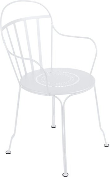 Fermob Louvre Stacking Arm Chair Set of 2 in White