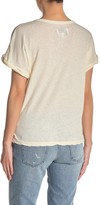 Thumbnail for your product : Current/Elliott The Rolled Crew Neck Linen Blend T-Shirt