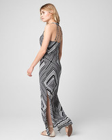 Thumbnail for your product : Le Château Scarf Print Crepe Halter Maxi Dress
