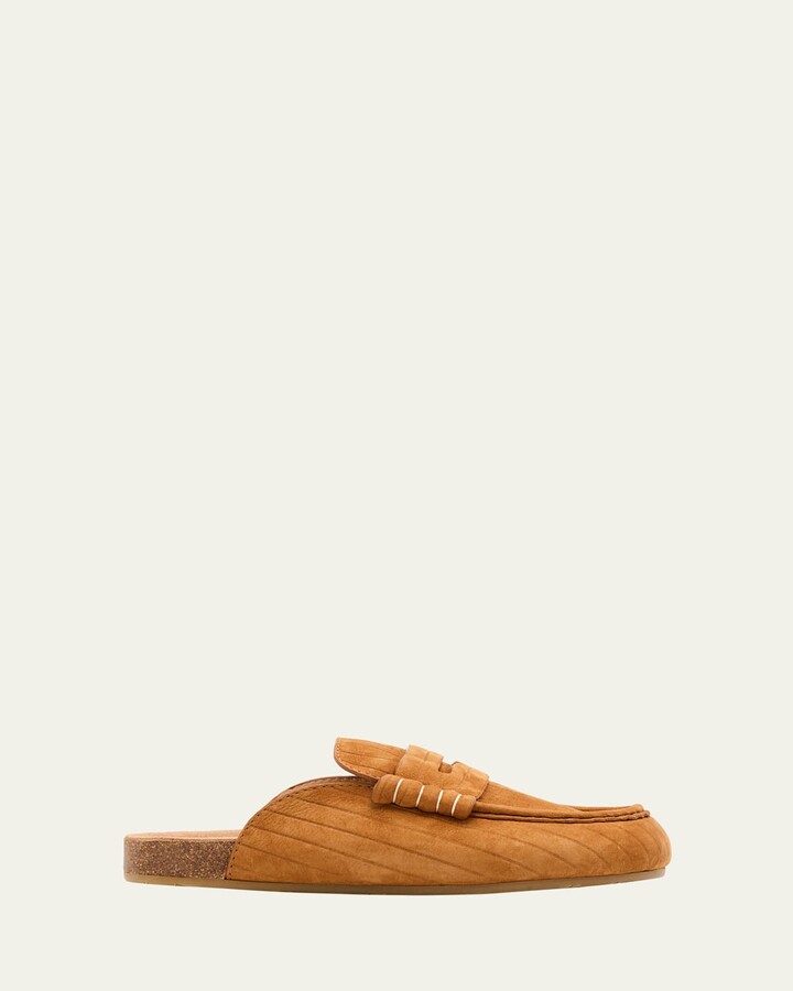 J.W.Anderson Suede Stitch Loafer Mules