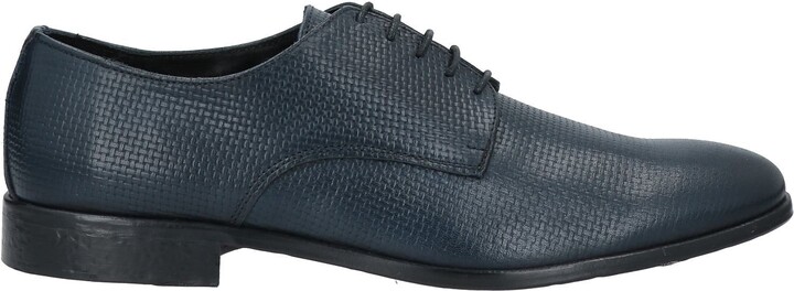 Grey Daniele Alessandrini Leather Lace-up Shoes in Dark Blue Blue for Men Mens Shoes Lace-ups Oxford shoes 