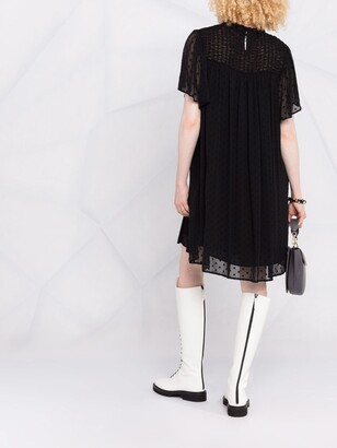 See by Chloe Polka Dot-Print Midi Dress