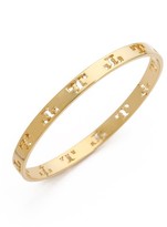 Thumbnail for your product : Tory Burch Pierced T Bangle Bracelet