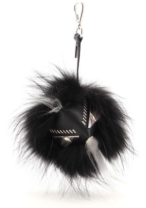 Fendi Monster Bug Bag Charm Fur with Leather
