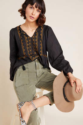 DOLAN Collection Astrid Embroidered Peasant Blouse