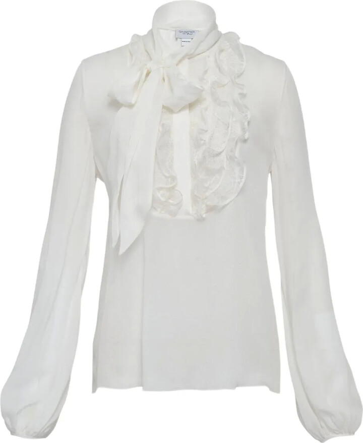 Giambattista Valli Ruffled-Trim Blouse