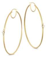 Thumbnail for your product : Ila Diamond and 14K Yellow Gold Hoop Earrings