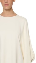 Thumbnail for your product : Valentino Scalloped Viscose Cape Dress