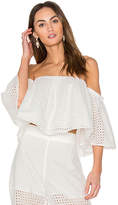 Thumbnail for your product : Blaque Label Eyelet Ruffle Top