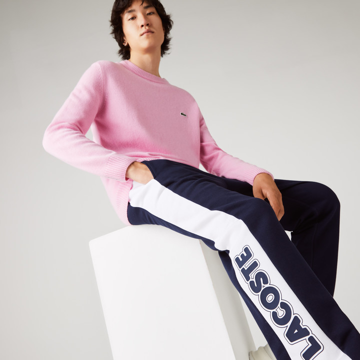 mens lacoste fleece joggers