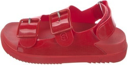 Gucci Rubber Slingback Sandals - ShopStyle