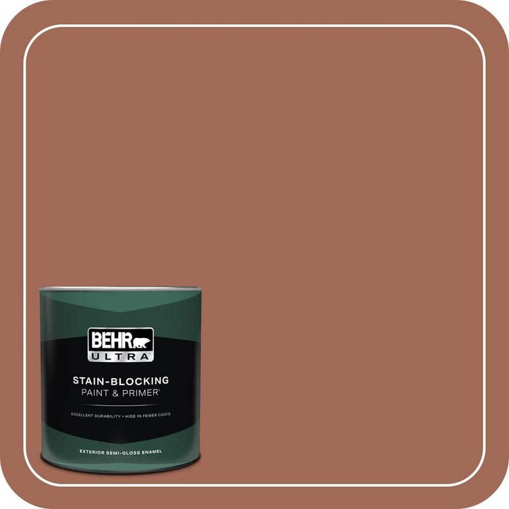 BEHR ULTRA 1 qt. #S180-6 Perfect Penny Semi-Gloss Enamel Exterior Paint & Primer
