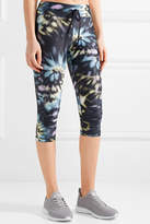 Thumbnail for your product : The Upside Power Cropped Tie-dyed Stretch Leggings - Navy