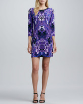 Thumbnail for your product : Ali Ro Paisley-Print Jersey Shift Dress