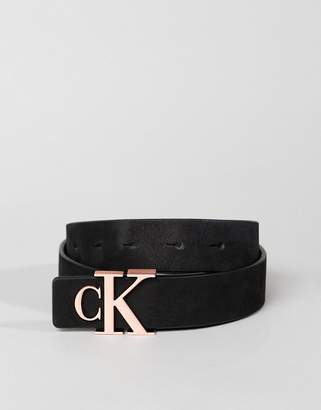 Calvin Klein Belt With Rose Gold Logo
