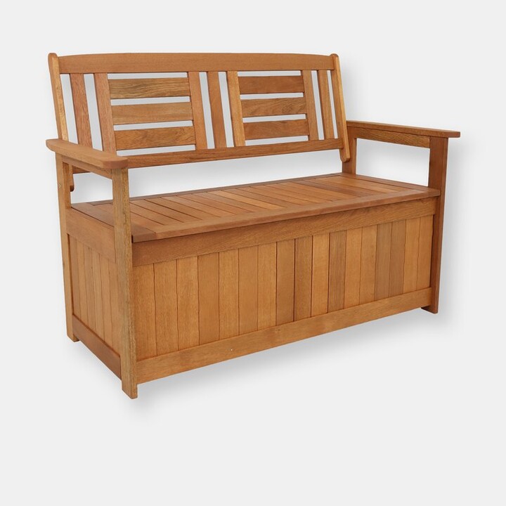 Sunnydaze Decor Outdoor Storage Bench with Teak Oil Finish ShopStyle