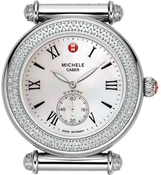 Michele 'Caber' Diamond Gold Watch Case, 38mm