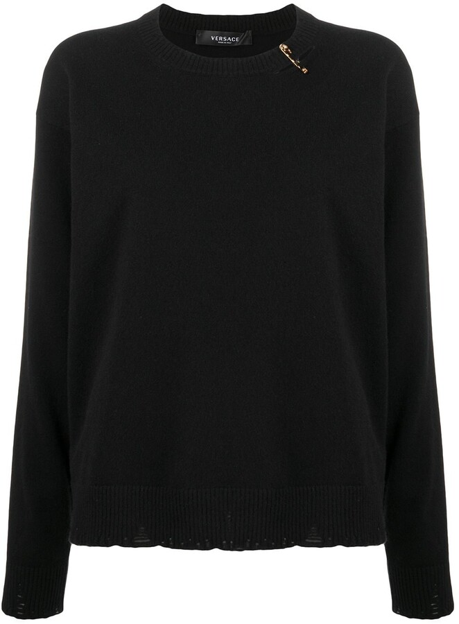 Versace Medusa Safety Pin jumper - ShopStyle Sweaters