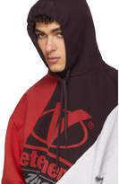 Thumbnail for your product : Vetements Grey and Red Cut-Up Hoodie