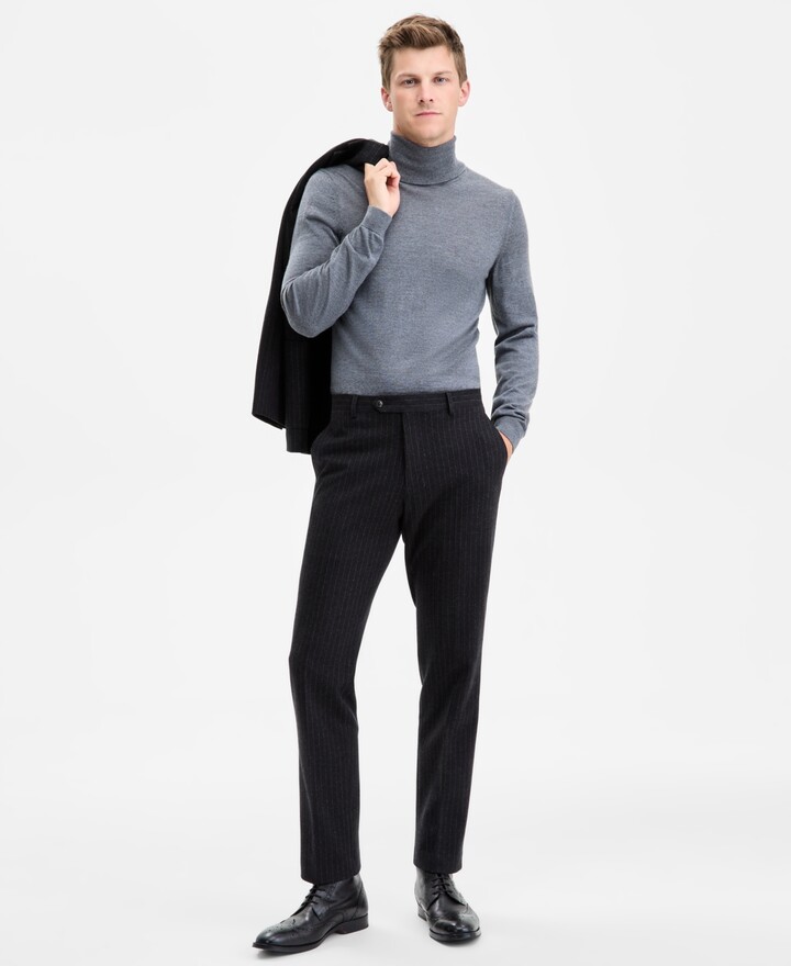 Tommy Hilfiger Men's Modern-Fit Wool Pinstripe Suit Separate Pants