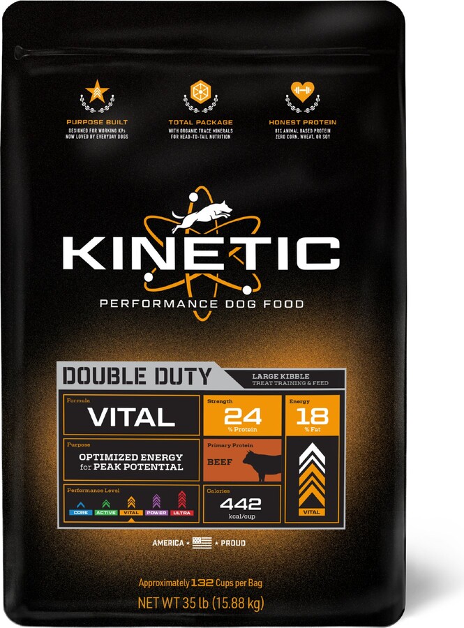 Kinetic Performance Vital 24K Formula Beef Flavor Double Duty Large Kibble Dry Dog Food, 35-lb bag