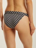 Thumbnail for your product : Norma Kamali 17 Banded Polka-dot Bikini Briefs - Black Multi