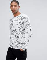 Thumbnail for your product : Tom Tailor Crew Neck Sweat With Marble Print