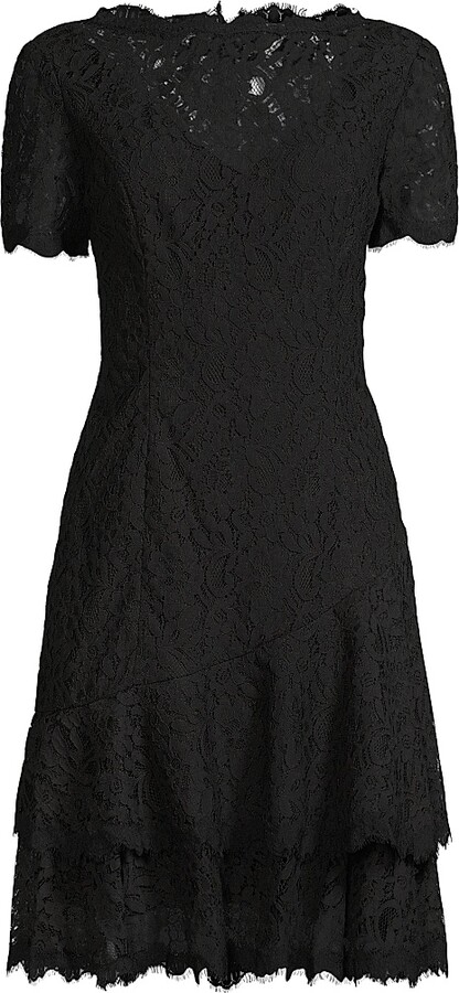 Shani Women's Floral Lace Dress - Black - Size 2