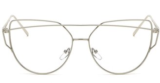 YESURPRISE Women Fashion Clear Lens Metal Frame Eyeglasses Glasses Eyewear